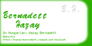 bernadett hazay business card